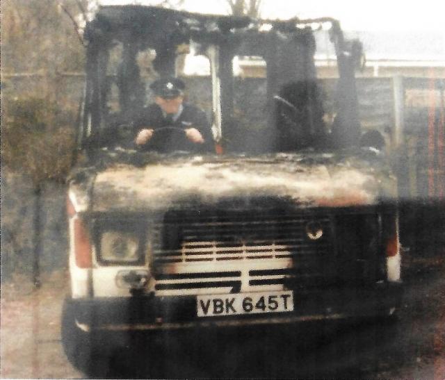 Burnt Out Ambulance.