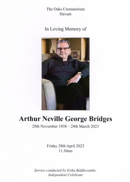 1. Arthur Neville George Bridges.