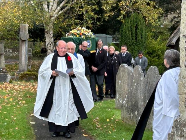 Arriving at the Church.