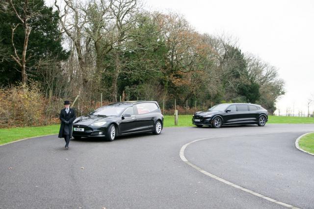 The Hearse Arrives at The Oaks.
