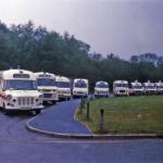 A rare line up of 1960's and 1970's vehicles at Claylands.