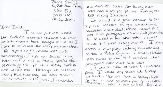 Terry Lear Letter.