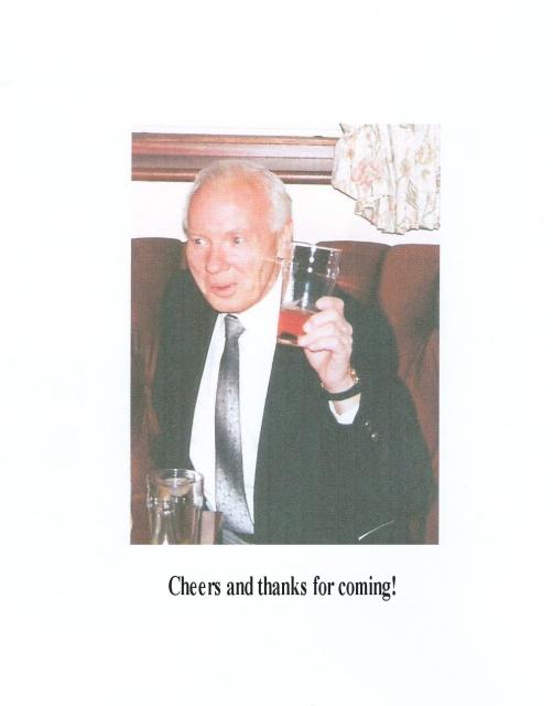'Cheers and thanks for Coming'.