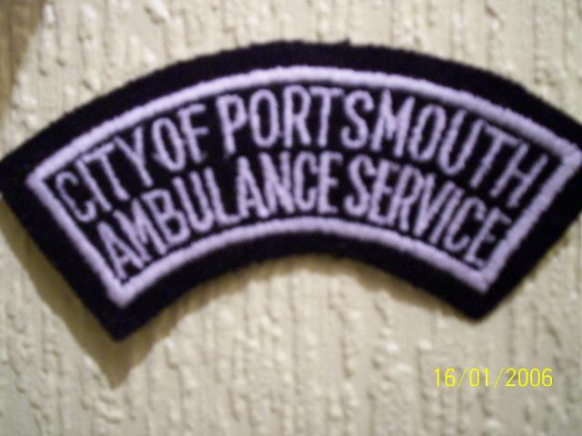 City of Portsmouth Ambulance Service Shoulder Flash.