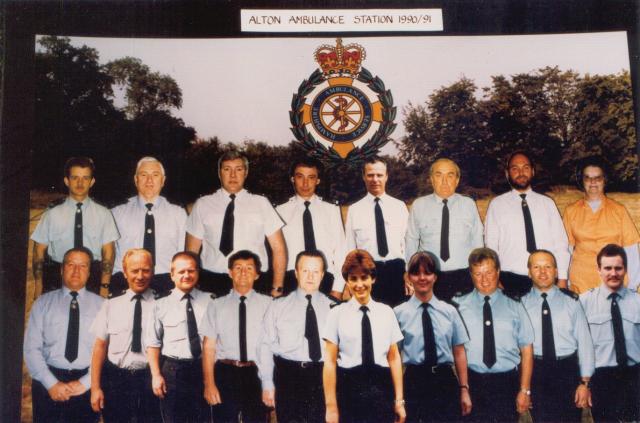 Alton Ambulance Station Staff Photograph 1990/1991.