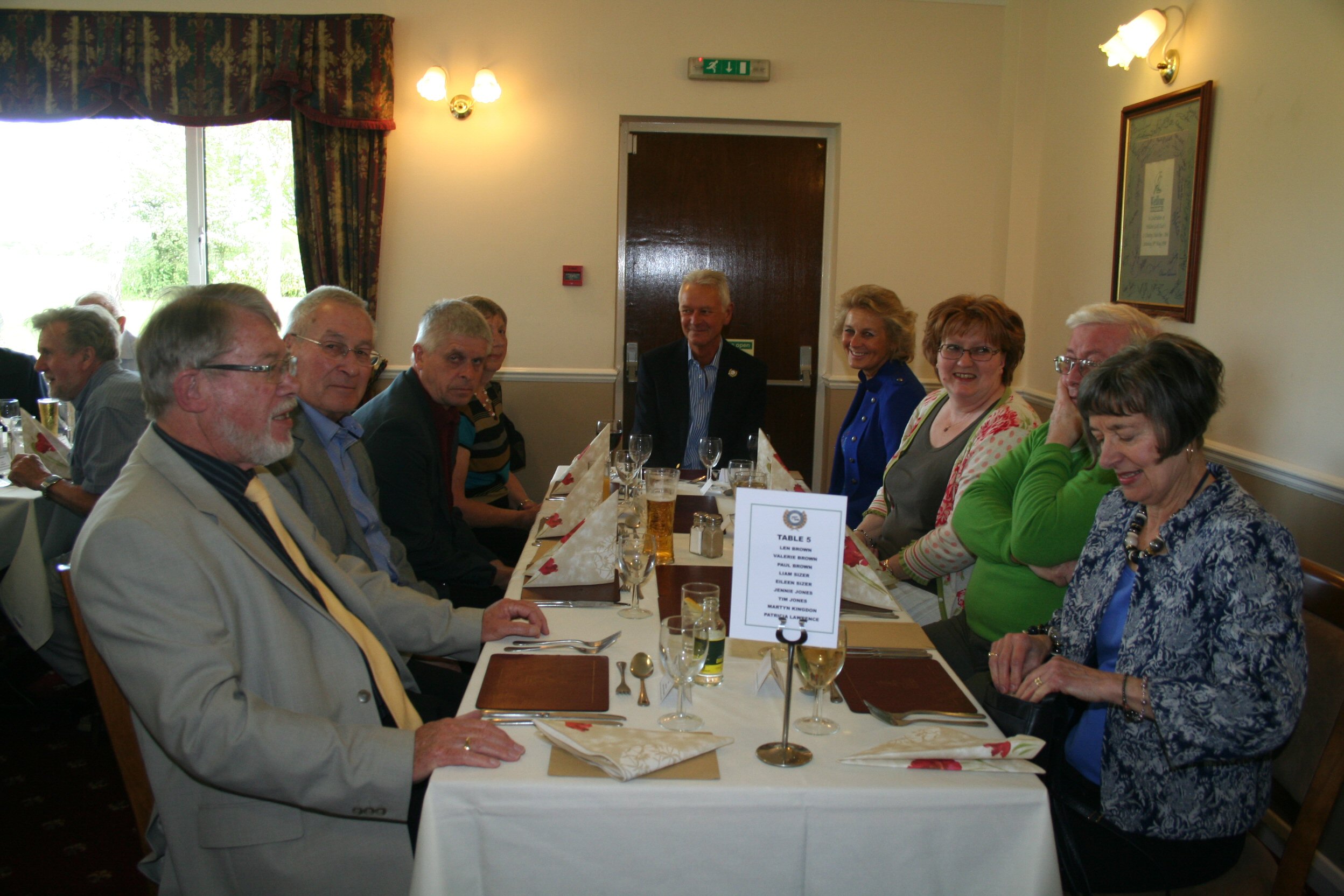 Liam & Eileen Sizer, Len Valerie & Paul Brown, Tim & Jennie Jones, Martyn Kingdon & Patricia Lawrence.