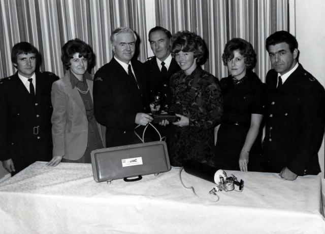 Gift of Equipment to Andover Ambulance Station. 1977.