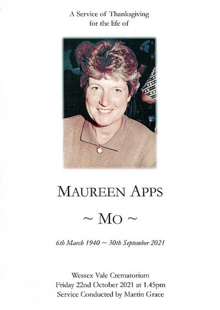 Maureen Apps.