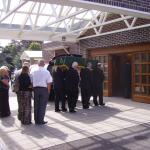 Mourners follow the coffin into the Chapel.