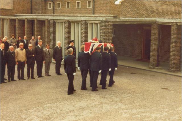 Tom Ward Funeral.  Portchester, May 4th, 1982.