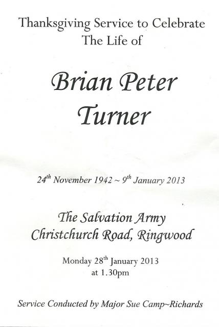 Brian Peter Turner.